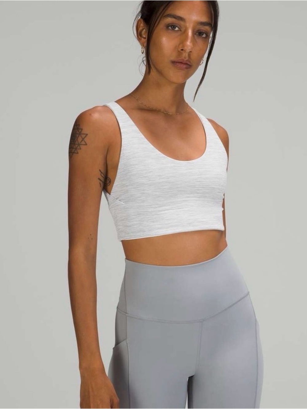 Lululemon Align Reversible Bra White / Wee Are From Space Nimbus Battleship 4 - Picture 3 of 4